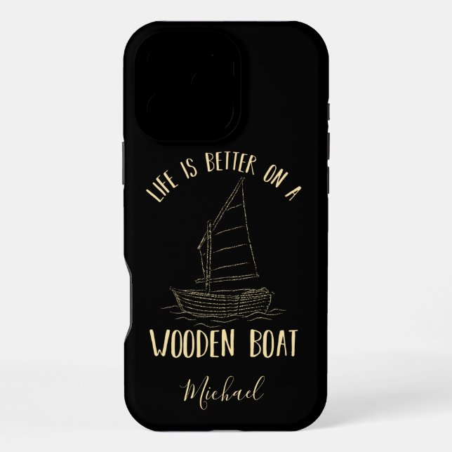 Custom Nautical Modern Boating iPhone Case (Back)