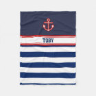 Custom Nautical Navy White Stripes