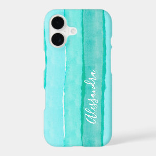 Custom Nautical Pastel Vertical Stripes Watercolor