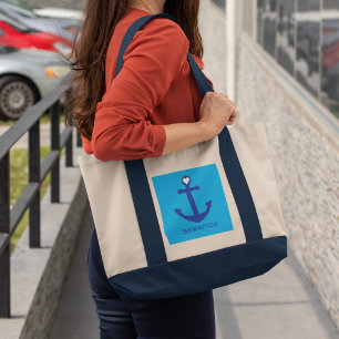 Custom Nautical Theme Tote Bag