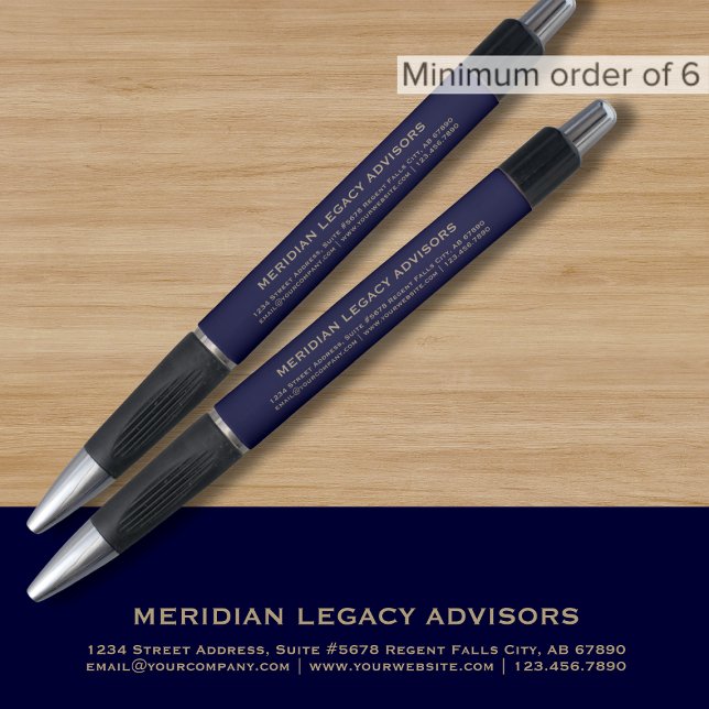Custom Navy Blue and Gold Business Pen (Creator Uploaded)
