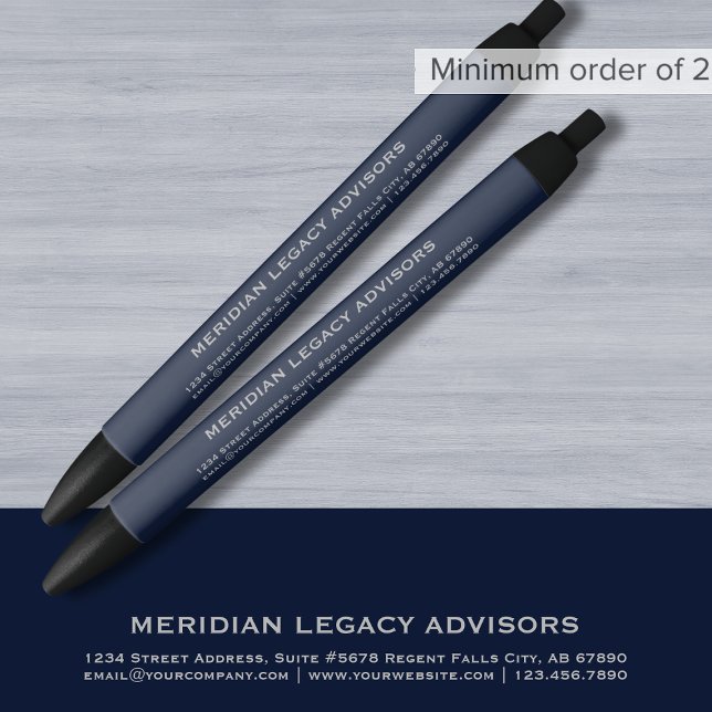 Custom Navy Blue and Grey Promotional Pen (Creator Uploaded)