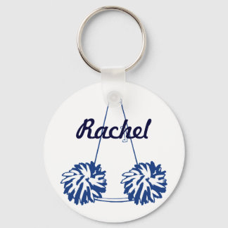 Custom Navy Blue Cheerleading Key Chain
