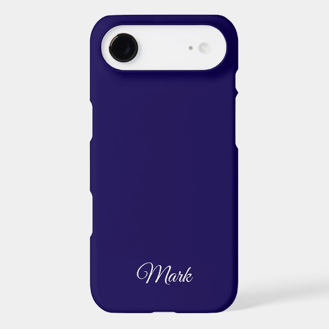 Custom Navy Blue Phone Case – Personalized Name De (Back)