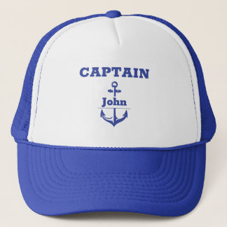 Custom Navy Captain Hat with Personalised Name