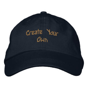 Custom Navy Colour Create Your Own Text Beautiful Embroidered Hat