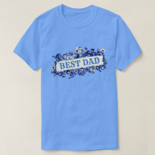 Custom Navy Vintage Father's Day Love You Dad T-Shirt