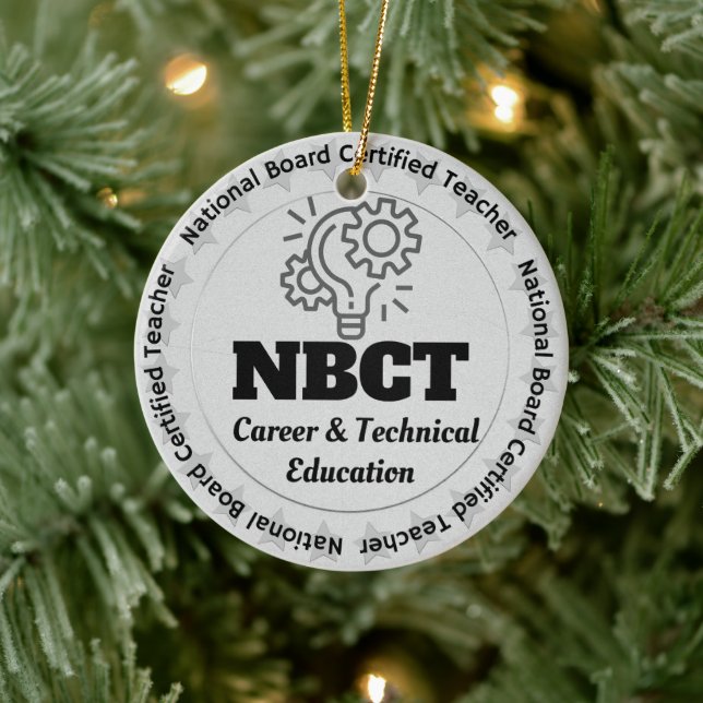Custom NBCT Career Technical Edu Teacher Gift   Ceramic Tree Decoration (Tree)