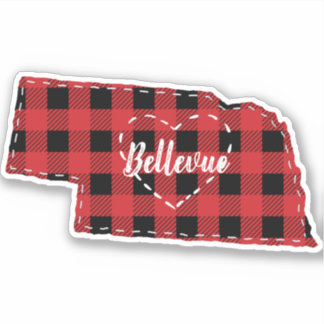 Custom Nebraska Home State Buffalo Plaid Christmas