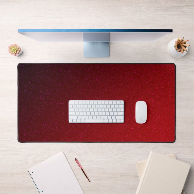 Custom Nebula Red Desk Mat - Cosmic & Bold (Office 1)