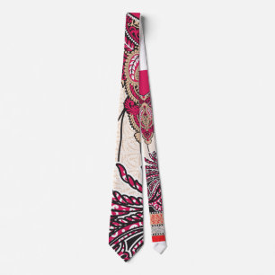 Custom Neck Tie Vibrant Paisley Pattern Style
