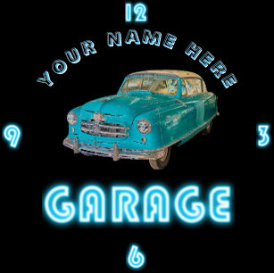 Car Wall Clocks Zazzle Uk