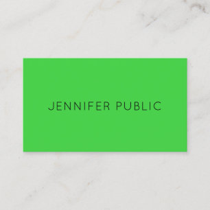 Custom Neon Green Colour Modern Elegant Template Business Card