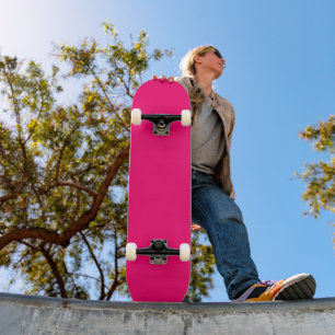 Custom Neon Pink & Black Skateboard Deck