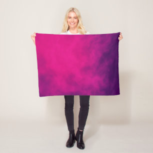 Custom Neon Pink Ombre Fleece Blanket