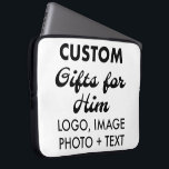 Custom Neoprene 15" Laptop Sleeve Cover Case<br><div class="desc">Custom personalised Large Neoprene 15" Laptop Sleeve Cover Case, lightweight and water resistant with top loading zip (available for 10", 13", and 15" laptops). Upload logo, photo, image, design and add your own text to mpload logo, photo, image, design and add your own text to make your own personalised birthday,...</div>