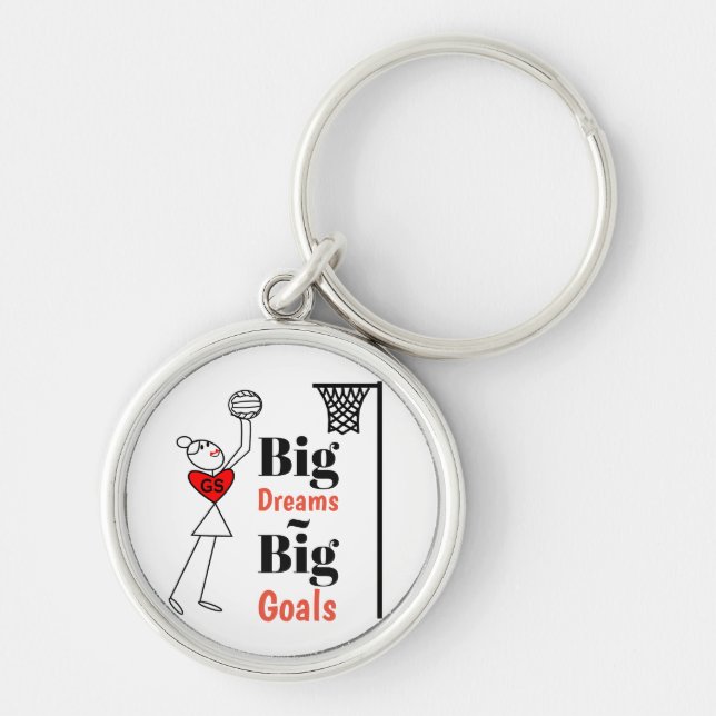 Custom Netball Quote Key Ring (Front)