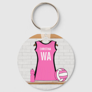 Custom Netball Uniform Key Ring