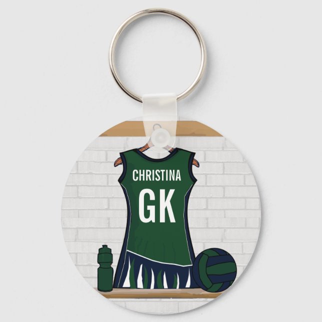 Custom Netball Uniform Key Ring (Front)