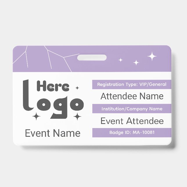 Custom Networking Event Badge ID (Front)