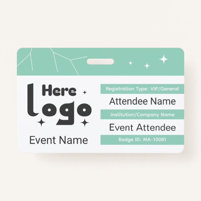Custom Networking Event Badge ID ID Badge (Front)