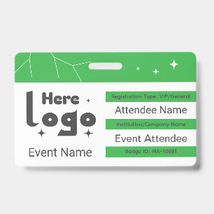 Custom Networking Event QR Code ID Badge