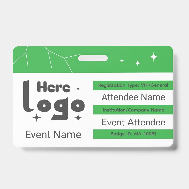 Custom Networking Event QR Code ID Badge (Front)