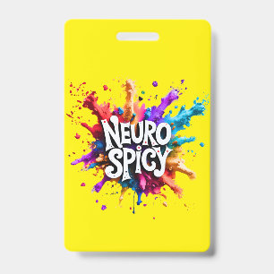 Custom NEUROSPICY learning disability emergency  ID Badge