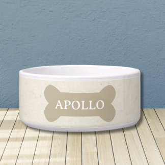 Custom Neutral Bone and Pet Name Dog