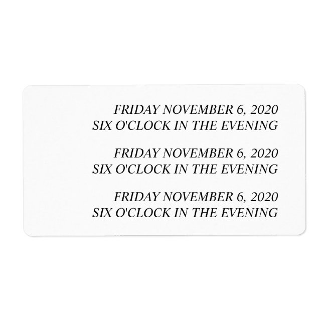 Custom 'new date' stickers for Michelle (Front)