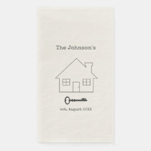 Custom new family home napkin