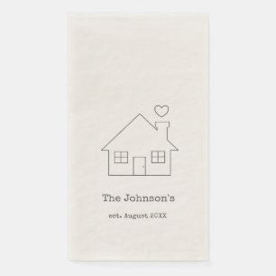 Custom new family home paper napkin