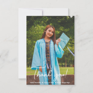 Custom New Graduate Photo Grad Party Thank You Card