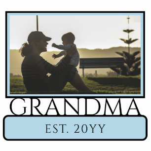 Custom New Grandma Est. Photo Sculpture