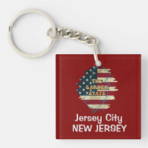 Custom New Jersey State Keychain