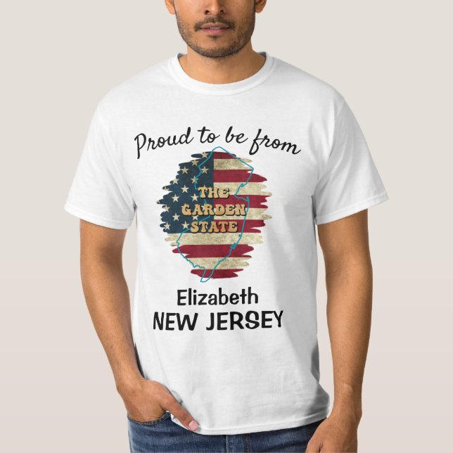 Custom New Jersey State T-Shirt (Front)