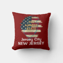 Custom New Jersey State Throw Pillow