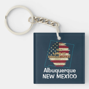 Custom New Mexico state Key Ring
