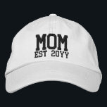 Custom New Mum Established Mother Est Year Mummy Embroidered Hat<br><div class="desc">Custom New Mum Baseball Hat,  Customisable Mum Mummy from husband,  established Gift for her embroidery,  wife establish Customised Mama Date,  Mother's Day Matching est cap,  mother couple partner Valentine's your,  present Embroider Him Mummy Personalised,  Birthday Christmas Baby Boy Anniversary,  His Birth Personalised Son Workout,  with Girl Daughter Minimalist Postpartum</div>