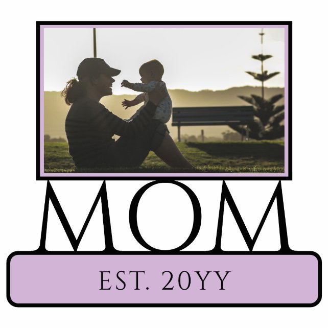 Custom New Mum to be Mum Est Photo Sculpture (Front)