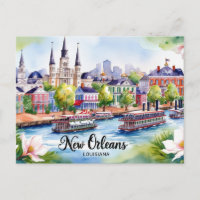 Custom New Orleans Louisiana Travel Art Vintage Po