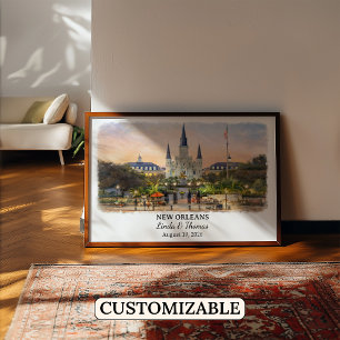 Custom New Orleans Wall Art, Louisiana Poster