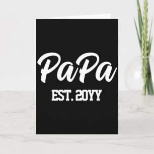 Custom New Papa Est Year Father Personalized Gift Card