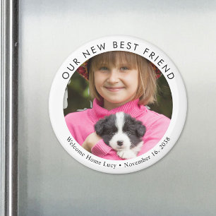 Custom New Puppy Photo Magnet