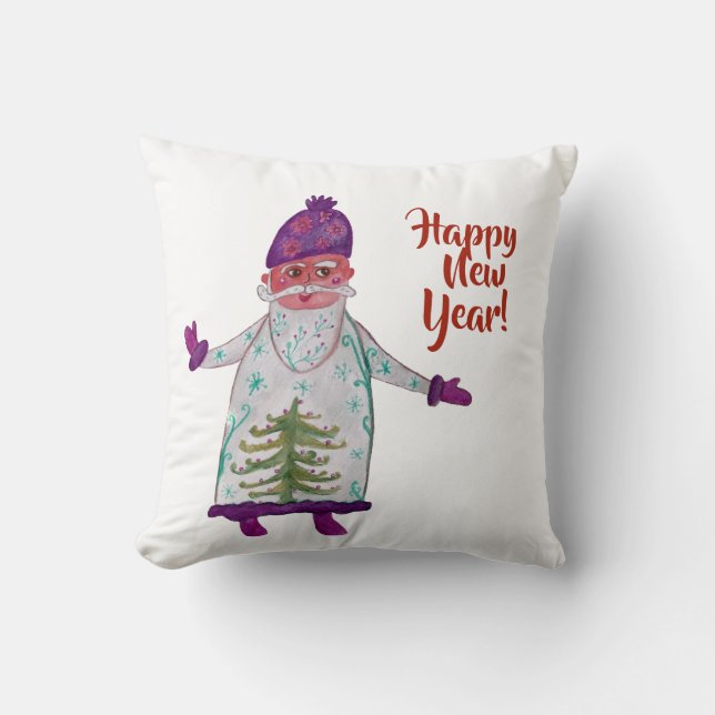 Custom  New Year,  Santa Claus  Cushion (Front)