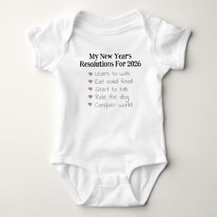 Custom New Year's Resolutions, Unisex, Funny    Baby Bodysuit