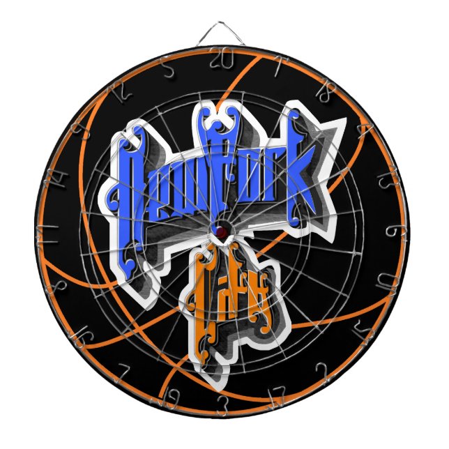 Custom New York City Basketball Dartboard (Front)