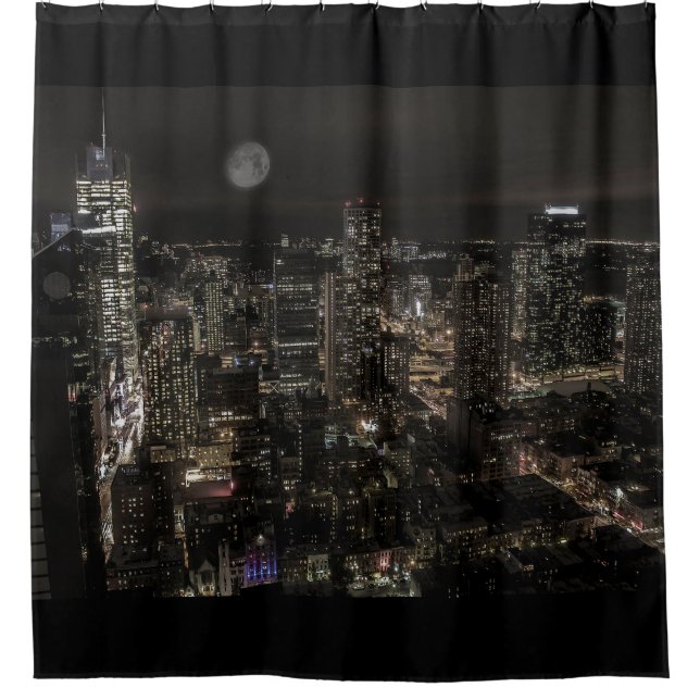 Custom New York City Shower Curtain (Front)