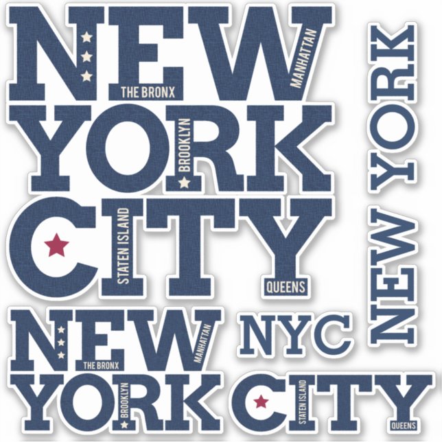 Custom New York City stickers (Front)