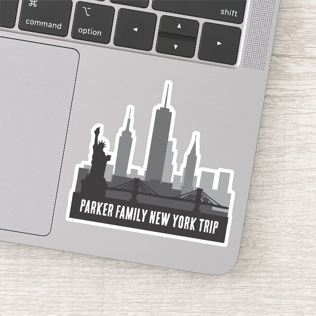 Custom New York Trip Skyline Laptop (Detail)